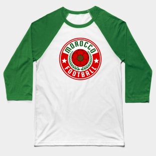 Morocco Football Baseball T-Shirt